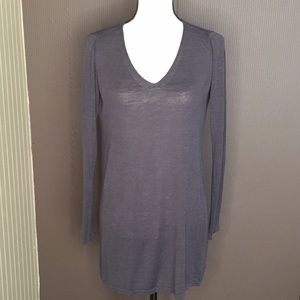 Eileen Fisher grey tunic long sleeve sweater lightweight size small